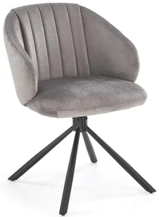 Popielate tapicerowane krzesło obrotowe - Kartis - Krzesła Popielate tapicerowane krzesło obrotowe - Kartis - Krzesła - miniaturka - grafika 1