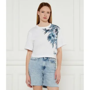 GUESS T-shirt Cropped Fit - Koszulki i topy damskie - miniaturka - grafika 1