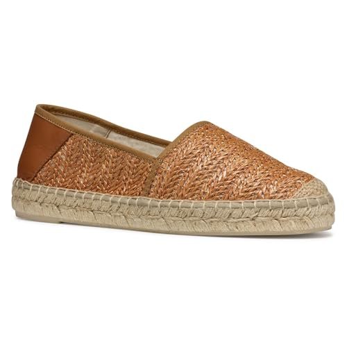 Geox D Lampedusa A, sandały na koturnie espadryle damskie, brązowym;, 41 EU
