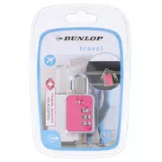 Kłódki - Dunlop Różowa Kłódka TSA z szyfrem zabezpieczająca bagaż - miniaturka - grafika 1
