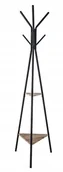 Wieszaki i stojaki - Wieszak na ubrania Office Products Oslo stojący z półkami czarny - miniaturka - grafika 1