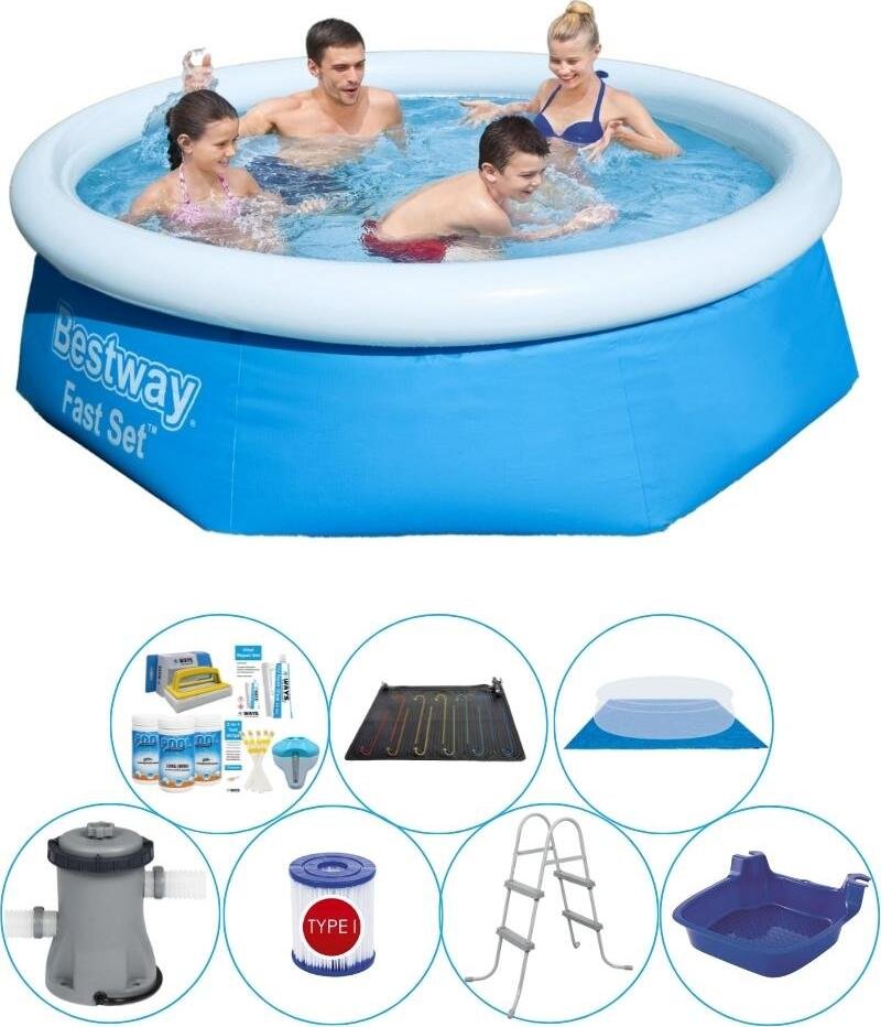Basen wraz z akcesoriami - Bestway Fast Set 244x66 cm okrągły