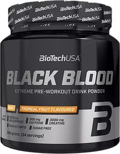 BioTech Black Blood NOX+ 340g Przedtreningówka Kofeina Kreatyna Pobudzenie - Przedtreningówki - miniaturka - grafika 1
