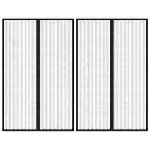 VidaXL Lumarko Moskitiera na drzwi z magnesami, 2 szt., czarna, 220x130 cm! 314689 VidaXL - Moskitiery - miniaturka - grafika 1