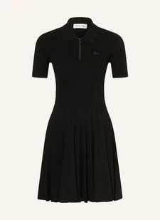 Lacoste Sukienka Z Dzianiny Z Plisami schwarz - LACOSTE - Sukienki - miniaturka - grafika 1