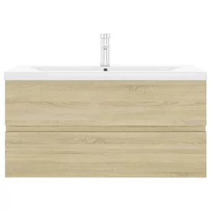 Lumarko Szafka z wbudowaną umywalką, kolor dąb sonoma, płyta wiórowa - Szafki łazienkowe - miniaturka - grafika 5