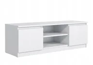 Szafki RTV - Szafka Rtv 140cm Biała Pod Tv - miniaturka - grafika 1