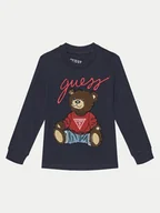 Bluzki damskie - Guess Bluzka L5RI32 K8HM4 Granatowy Regular Fit - miniaturka - grafika 1