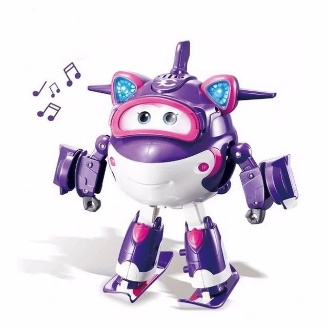 Figurka Super Wings Deluxe Crystal Transformujący Samolot Światło Dźwięk