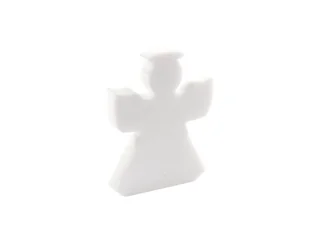 Dekoracja stojąca Aniołek z pleksi biała - 9 cm - Ozdoby bożonarodzeniowe - miniaturka - grafika 1