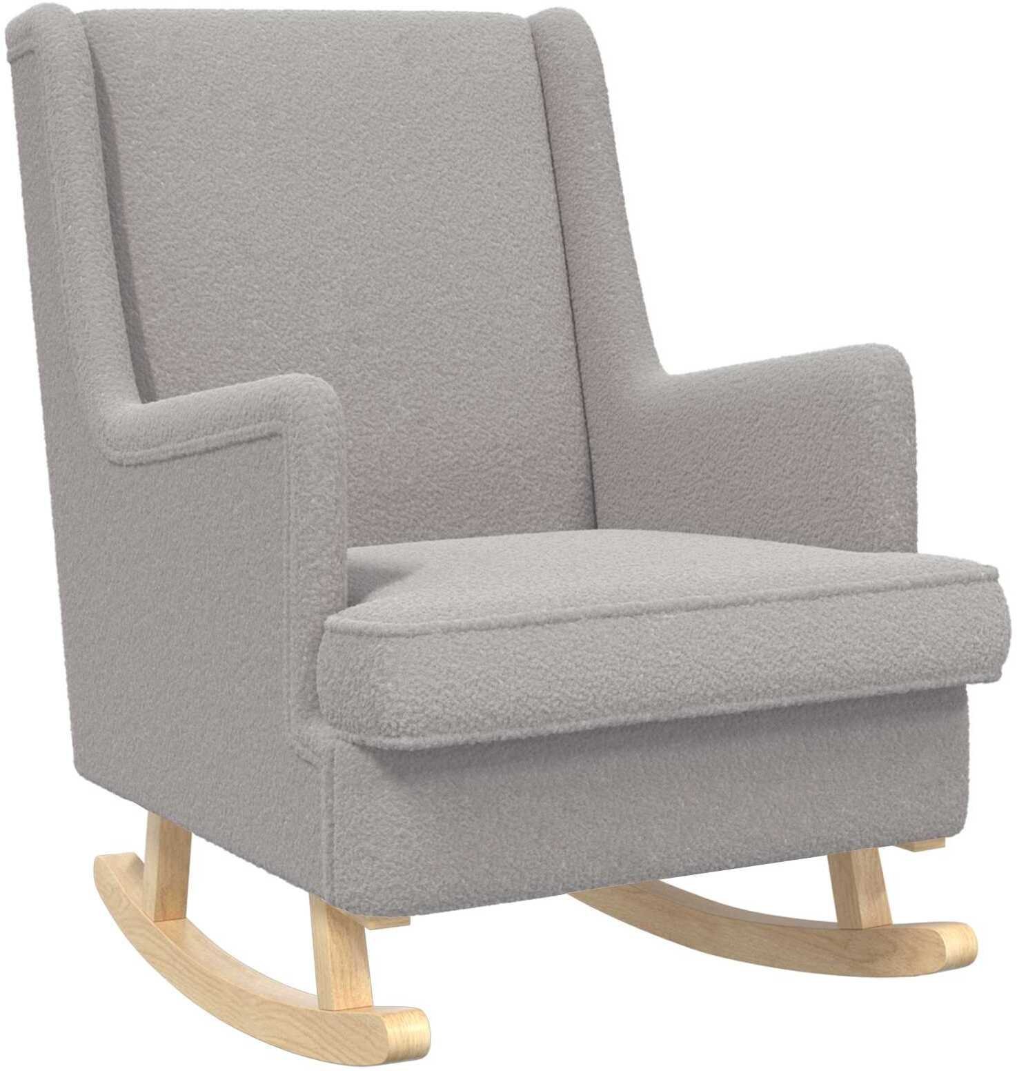 vidaXL vidaXL Fotel bujany Jasnoszary 62 x 80 x 85 cm Tkanina owcza
