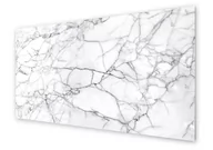 Dekoracje domu - Panel kuchenny HOMEPRINT Marmur biały z pęknięciami 100x50 cm - miniaturka - grafika 1