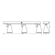 Lampy sufitowe - LEDVANCE Pear spot LED GU10 3-pkt. szary - miniaturka - grafika 1