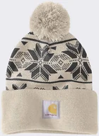 Czapki damskie - Czapka Carhartt Knit Pom Jacquard Beanie Oat Milk - miniaturka - grafika 1