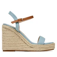 Espadryle damskie - Espadryle DeeZee LWSB42-2 Niebieski - miniaturka - grafika 1