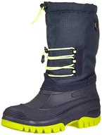 Buty dla dziewczynek - CMP Dziecięce buty dziecięce AHTO WP Snow Boots, black blue, 39 eu - miniaturka - grafika 1