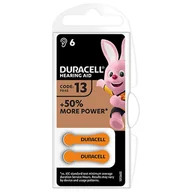 Baterie i akcesoria - Bateria cynkowo-powietrzna., ZA13, PR48, AC13, DA13, do aparatów słuchowych, Duracell, blistr, 6-pack, 42436 - miniaturka - grafika 1