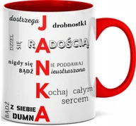 Kubki - FOTO Kubek imieniem napisem nadrukiem ZDJĘCIEM DLA JANKI IMIĘ JANKA JANINA - miniaturka - grafika 1