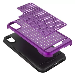 Zizo Star Diamond Hybrid Cover Etui iPhone X (Purple/Black) - Etui i futerały do telefonów - miniaturka - grafika 4