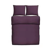 Pościel - Pościel satynowa fiolet 125g/m2 z czarną bizą 160 - miniaturka - grafika 1