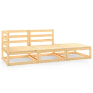 Meble ogrodowe - vidaXL 3-cz zestaw mebli ogrodowych lite drewno sosnowe 805700 - miniaturka - grafika 1