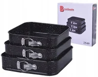 Formy do ciast - Forma tortownica blacha do pieczenia formy wyjmowane dno Zestaw 3 sztuki - miniaturka - grafika 1