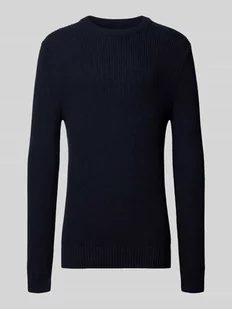 Sweter z dzianiny z okrągłym dekoltem - Swetry męskie - miniaturka - grafika 1