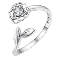 Pierścionki - Pierścionek Srebrny - PIERŚCIONEK KWIAT - miniaturka - grafika 1