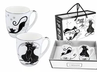 Kubki - Carmani Kwiat Lotosu Zestaw 2 kubków Koty Kolekcja Zestaw kubków porcelanowych 10789 - miniaturka - grafika 1