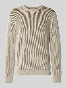 Sweter z dzianiny z prążkowanymi wykończeniami model ‘ANDRAAS’ - Swetry męskie - miniaturka - grafika 1