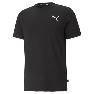 Koszulki sportowe męskie - Męska Koszulka PUMA ESS SMALL LOGO TEE PUMA BLACK-CAT 58666851 – Czarny - grafika 1