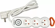 Listwy zasilające - Toya Listwa zasilająca  T72350 3 gniazd 1.5 m biała 72350 72350 - miniaturka - grafika 1