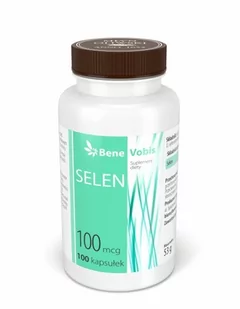 Młyn Oliwski Selen L-selenometionina BENE VOBIS, 100 kapsułek - Włosy, skóra, paznokcie - miniaturka - grafika 1