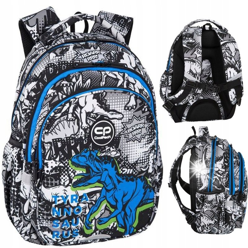 Plecak szkolny Jerry klasa 1-3 Dinozaur T-Rex Coolpack F029853