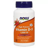 Suplementy naturalne - Now Foods Witamina D3 1000 IU (360 kaps.) - miniaturka - grafika 1