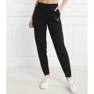 Dresy damskie - Karl Lagerfeld Spodnie dresowe ikonik 2.0 glitter | Regular Fit - miniaturka - grafika 1