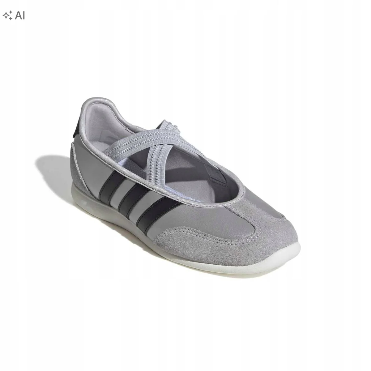 ADIDAS SREBRNE BALERINY SPORTOWE TOKIO Z KRZYŻOWANYMI PASKAMI 38 16OA