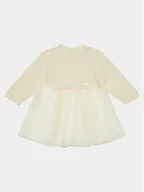 Sukienki i spódniczki dla dziewczynek - Mayoral Sukienka codzienna 2.858 Beżowy Regular Fit - miniaturka - grafika 1