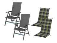 Fotele i krzesła ogrodowe - LIVARNO home Zestaw 2 aluminiowych foteli ogrodowych Valencia z 2 poduszkami - miniaturka - grafika 1