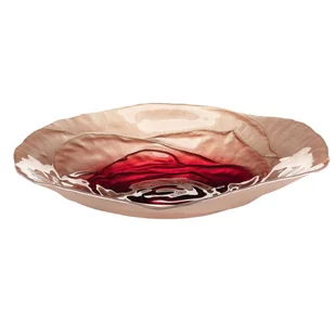 Salaterka szklana 30 cm AMANDA Red - Miski i półmiski - miniaturka - grafika 1