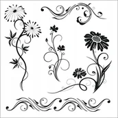 Scrapbooking - Szablon SCRAPBOOKING decoupage // A3 // roślinne - miniaturka - grafika 1