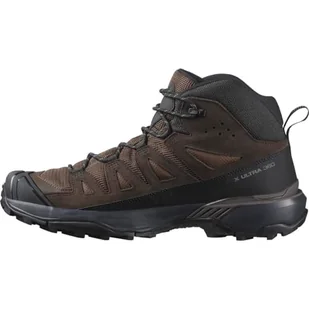 Salomon Męskie buty trekkingowe X Ultra 360 Leather Mid Gore-tex, Dark Earth Delicioso Castlerock, 42 2/3 EU - Buty trekkingowe męskie - miniaturka - grafika 1