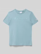 Koszulki dla chłopców - T-shirt w kroju regular fit z haftowanym logo - miniaturka - grafika 1