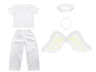 Stroje karnawałowe - ZESTAW ANIOŁEK BIAŁY 98-110 4el - miniaturka - grafika 1