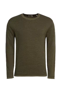 Swetry męskie - ESPRIT sweter męski, 350/khaki Green, XS - grafika 1