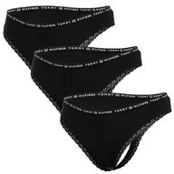 Majtki damskie - Tommy Hilfiger Majtki Damskie Stringi Thong 3 Pary Black Uw0Uw02824 0R7 Xs - miniaturka - grafika 1