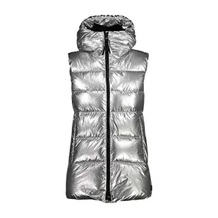 CMP Damska kamizelka Gilet Imbottito Con Effetto Shiny srebrny srebro 48 - Kamizelki damskie - miniaturka - grafika 1