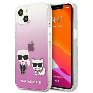 Karl Lagerfeld Ikonik & Choupette - Etui iPhone 13 (różowy) KLHCP13MCKTRP - Etui i futerały do telefonów - miniaturka - grafika 2