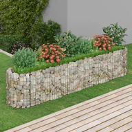 Donice - vidaXL Podwyższona donica gabionowa, galwanizowane żelazo 260x50x50 cm - miniaturka - grafika 1