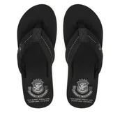 Klapki i japonki męskie - Japonki Tommy Hilfiger Patch Hilfiger Beach Sandal FM0FM05804 Czarny - miniaturka - grafika 1